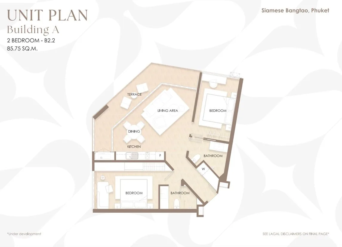 2-bedroom condo, 71 sqm