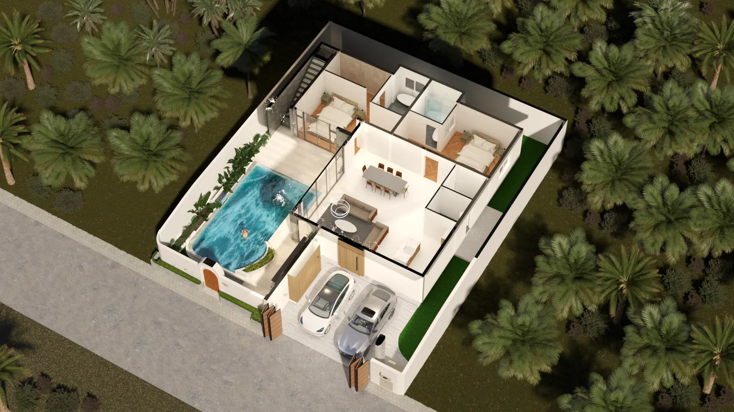 4-bedroom villa, 376 sqm