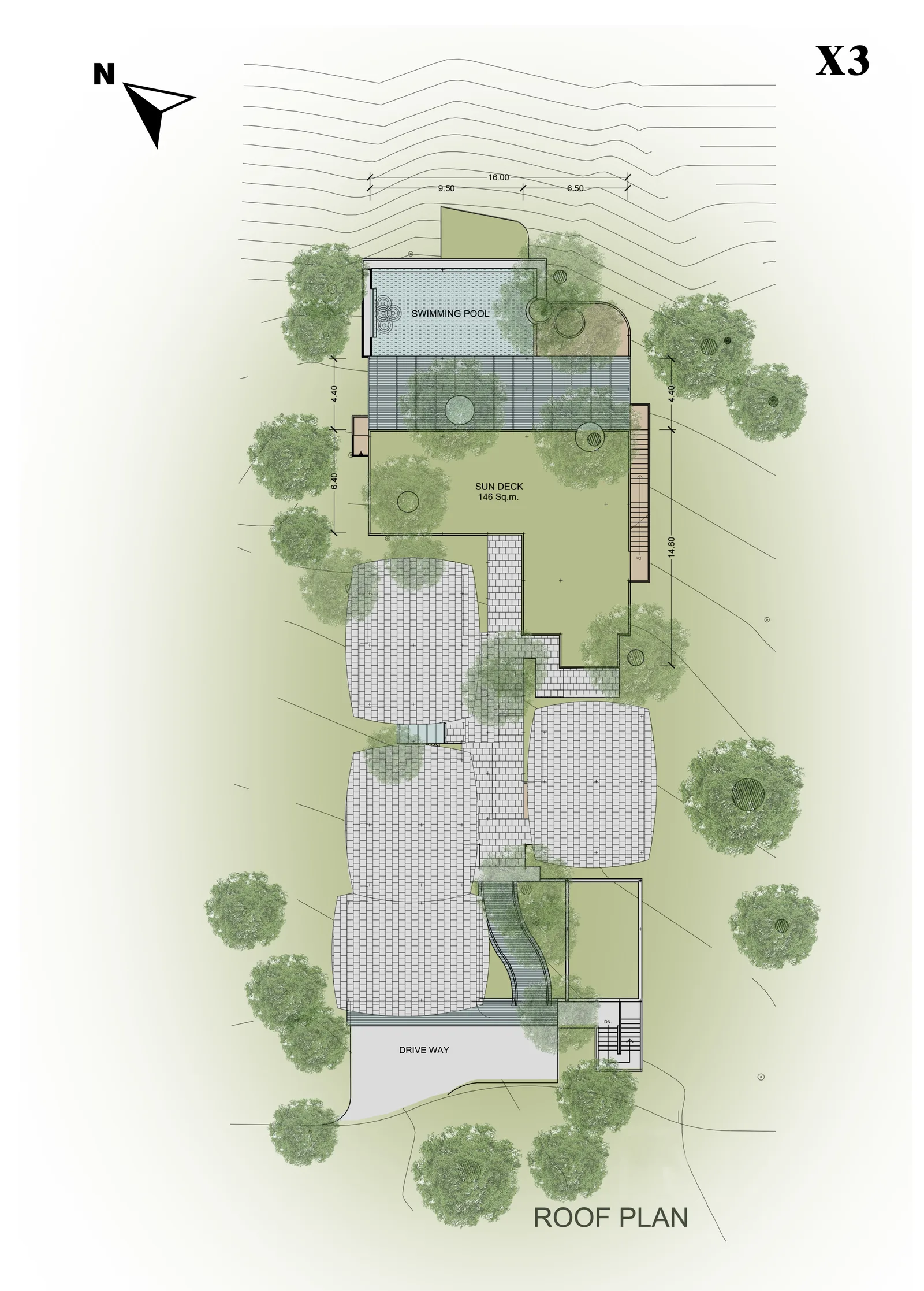 4-bedroom villa, 1013 sqm