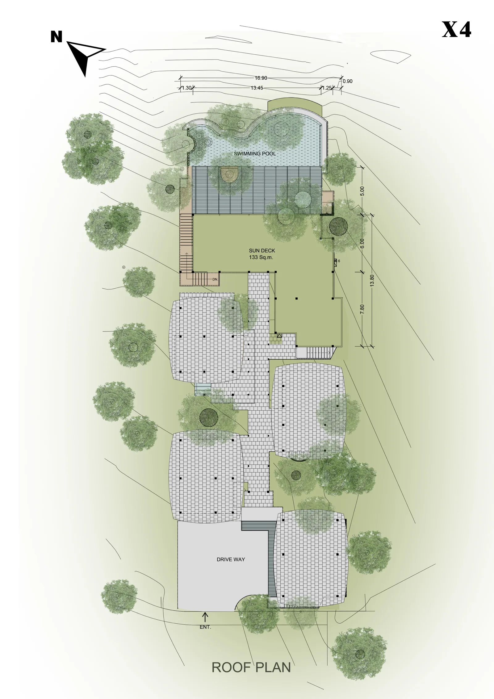 4-bedroom villa, 1013 sqm