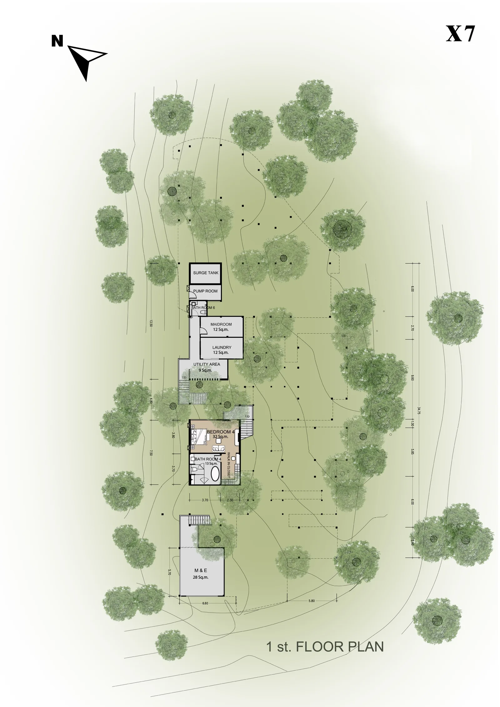 4-bedroom villa, 1013 sqm