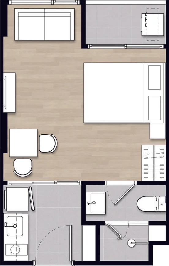 Studio, 26 sqm