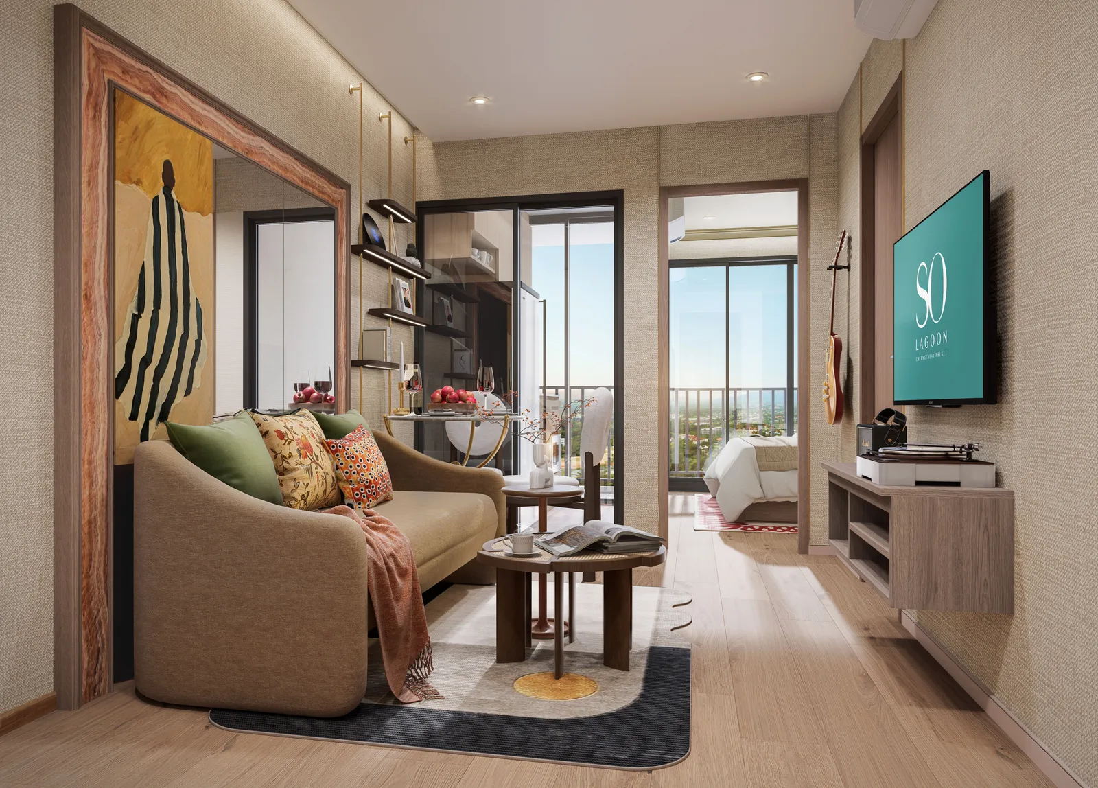 1-bedroom condo, 27 sqm