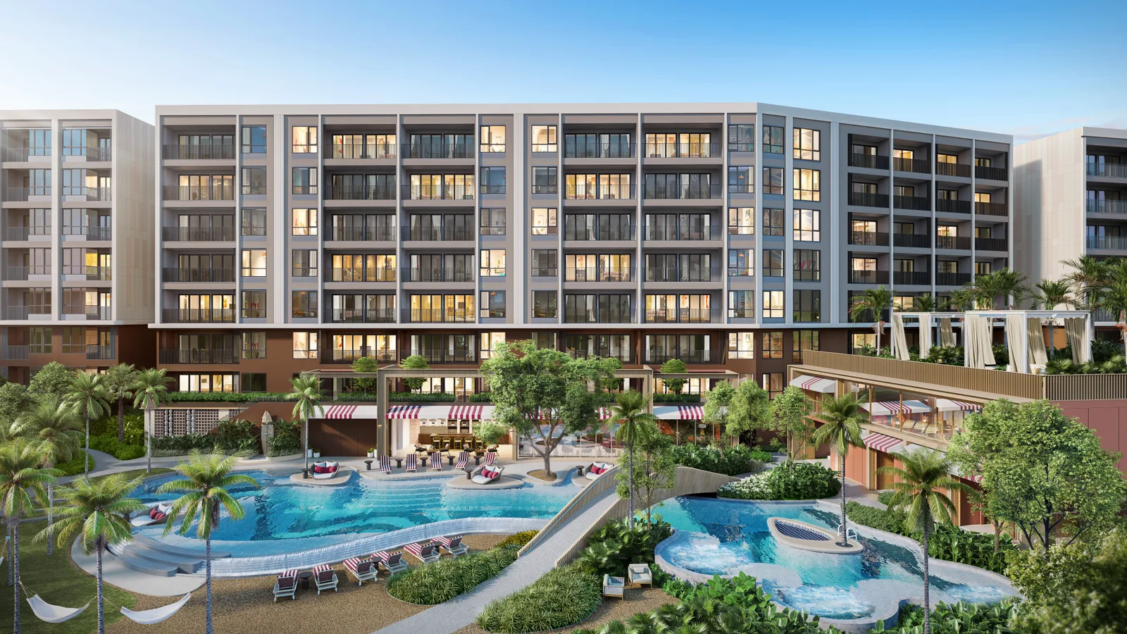 1-bedroom condo, 45 sqm