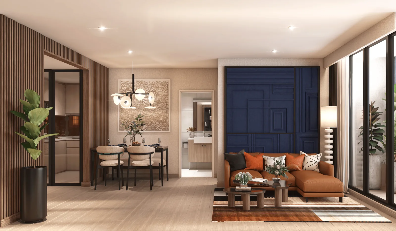 2-bedroom condo, 65 sqm