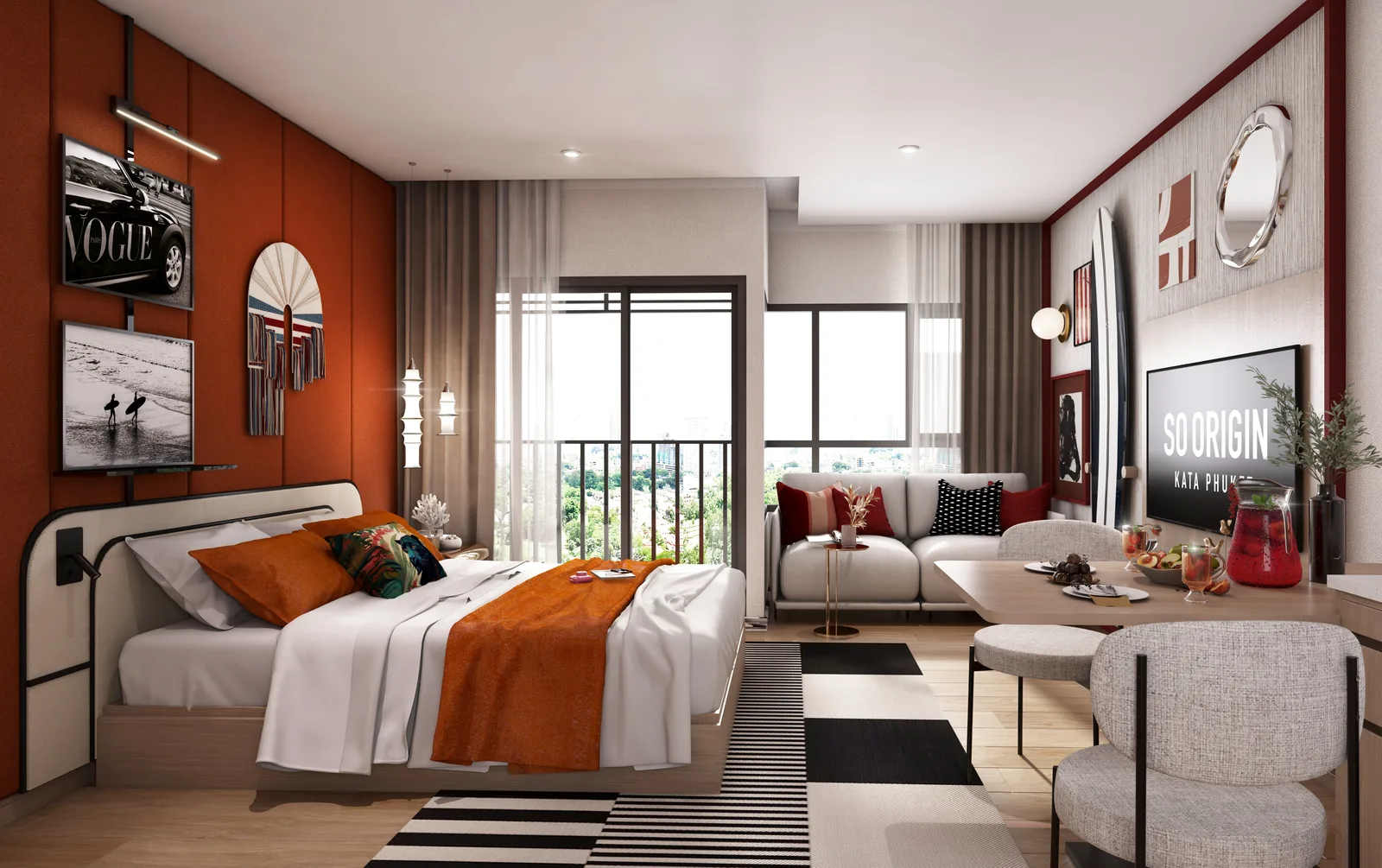 2-bedroom condo, 65 sqm