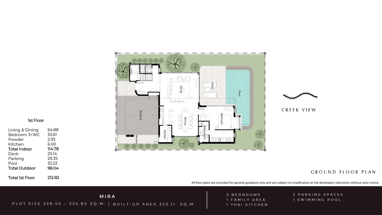 3-bedroom villa, 268 sqm