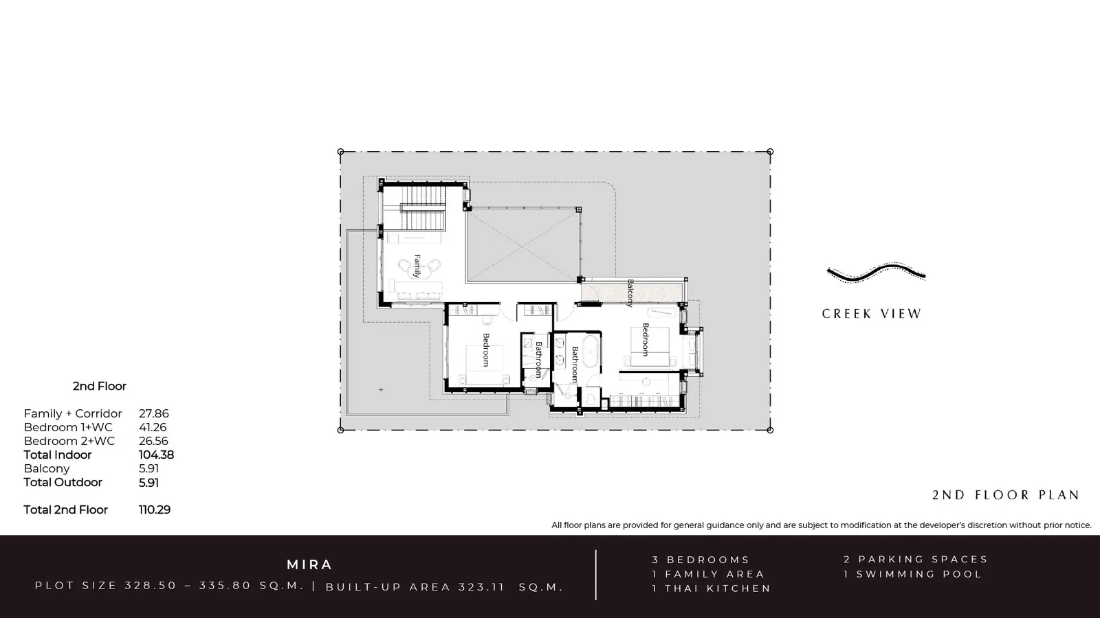3-bedroom villa, 268 sqm