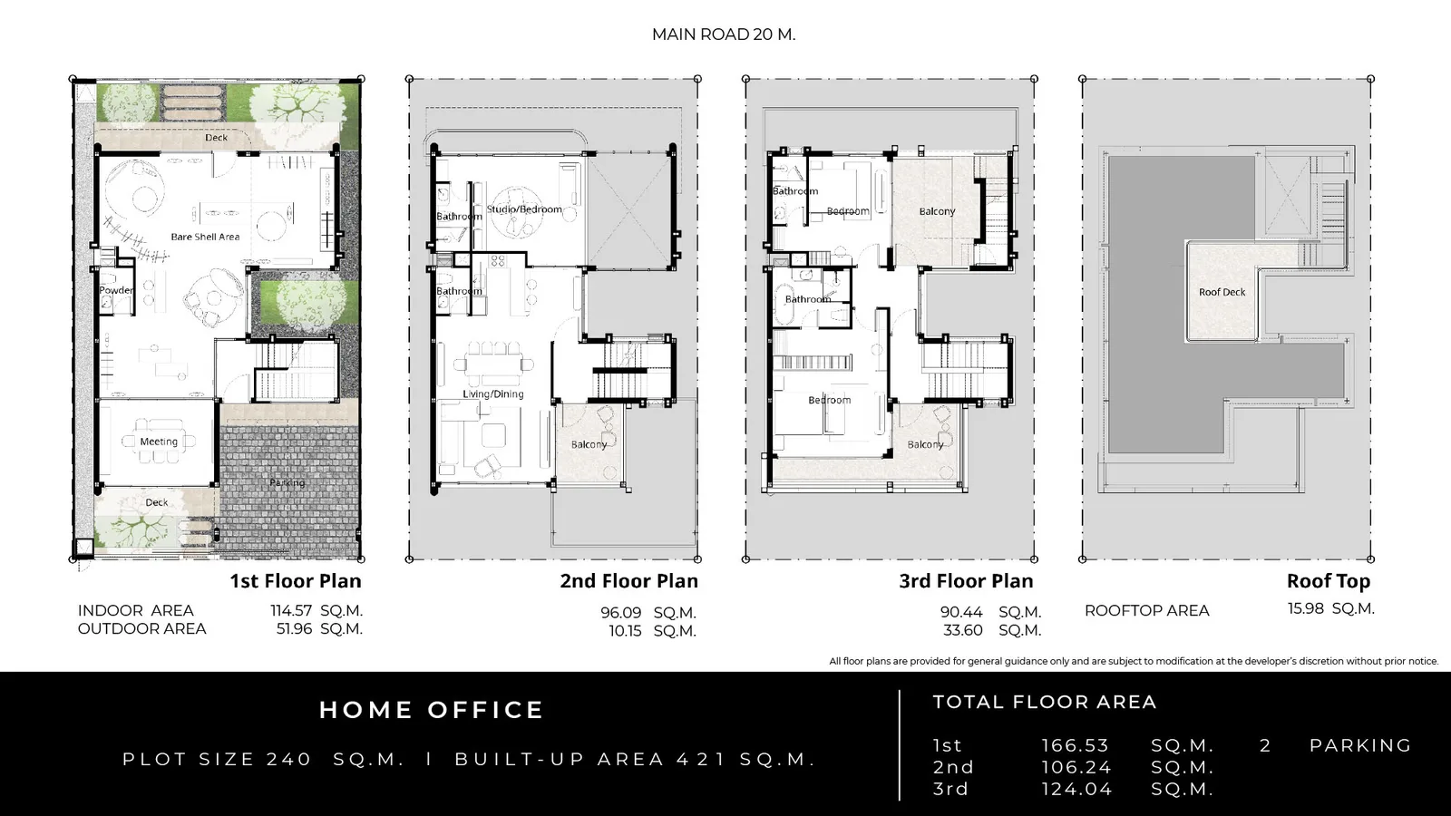 3-bedroom villa, 268 sqm