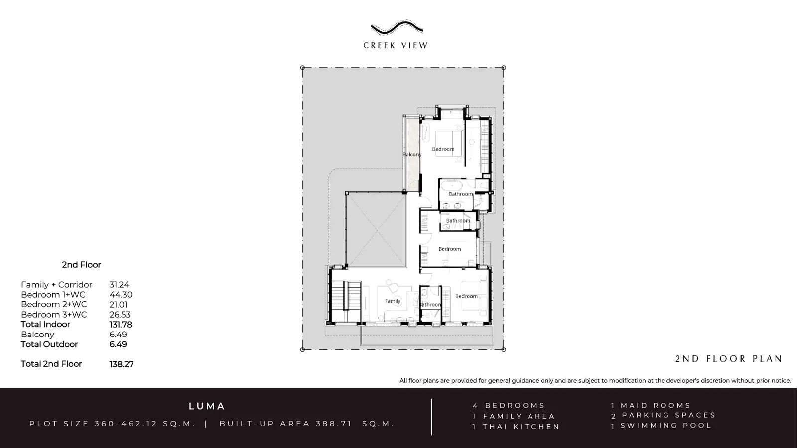 4-bedroom villa, 380 sqm