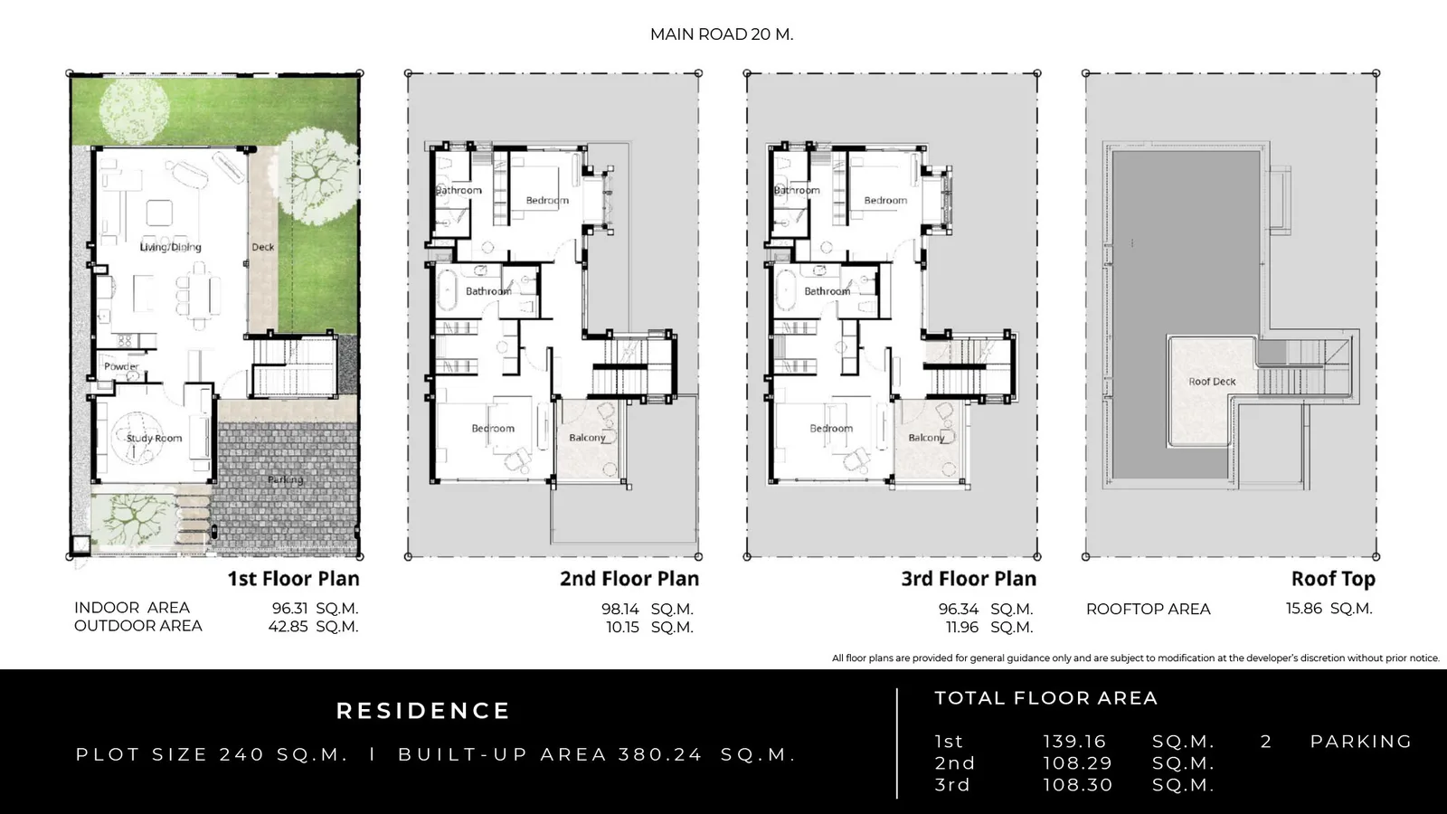 4-bedroom villa, 380 sqm