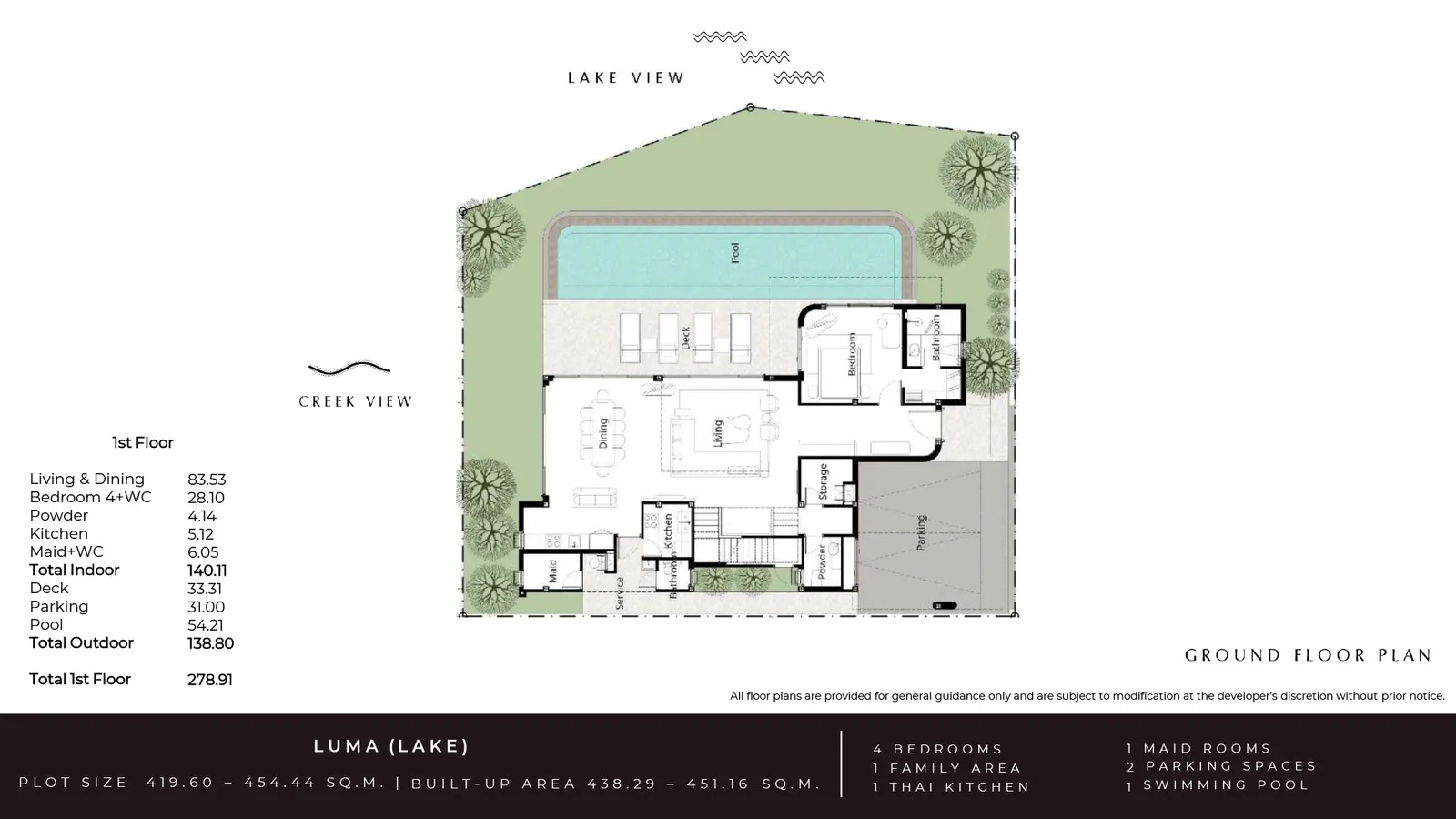 4-bedroom villa, 380 sqm