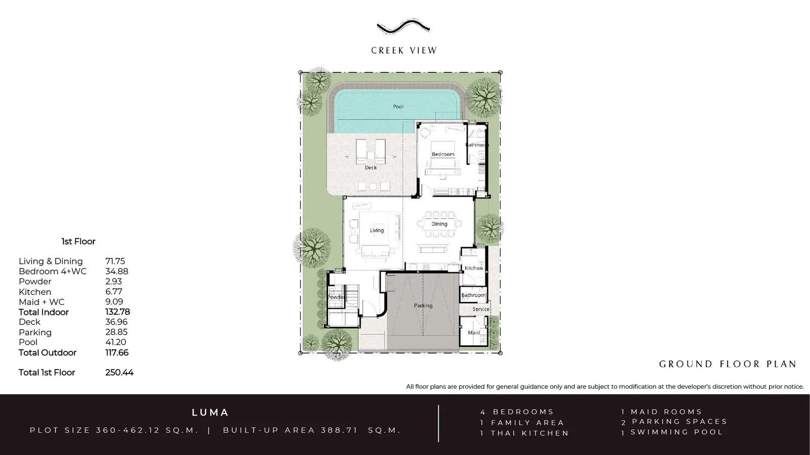 4-bedroom villa, 380 sqm
