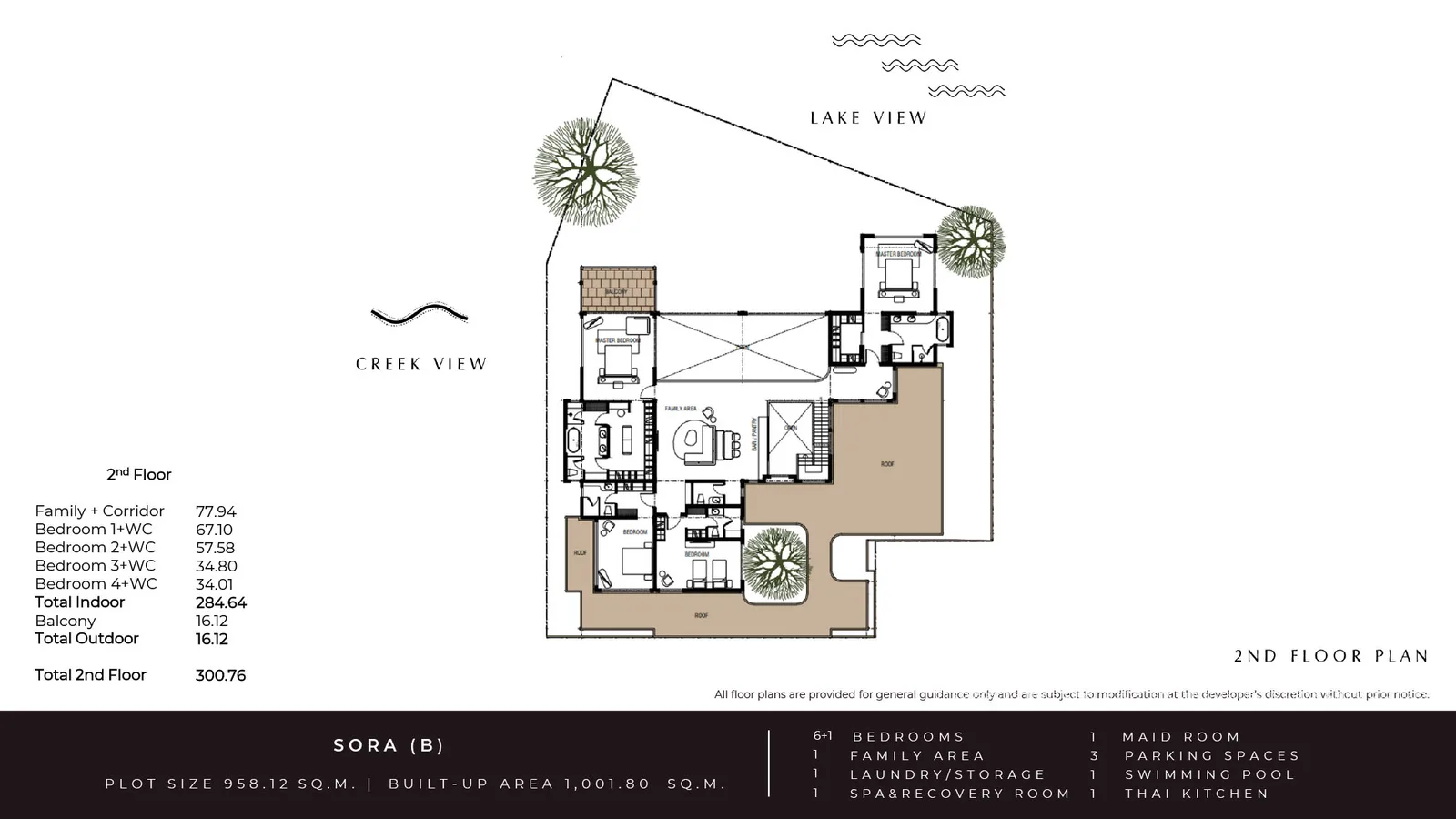 6-bedroom villa, 964 sqm