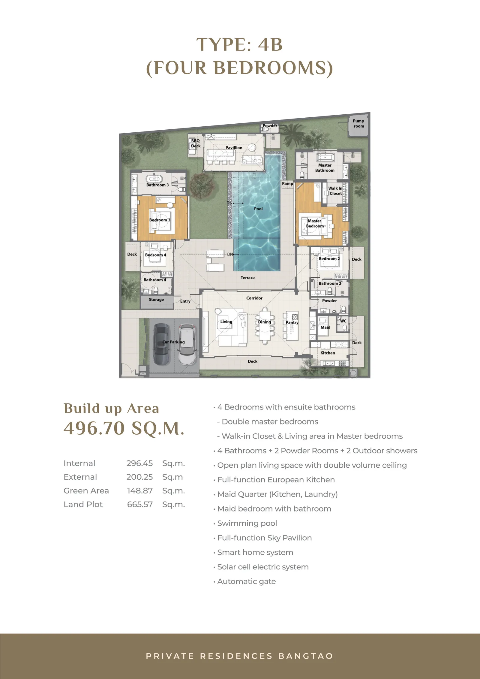 4-bedroom villa, 497 sqm