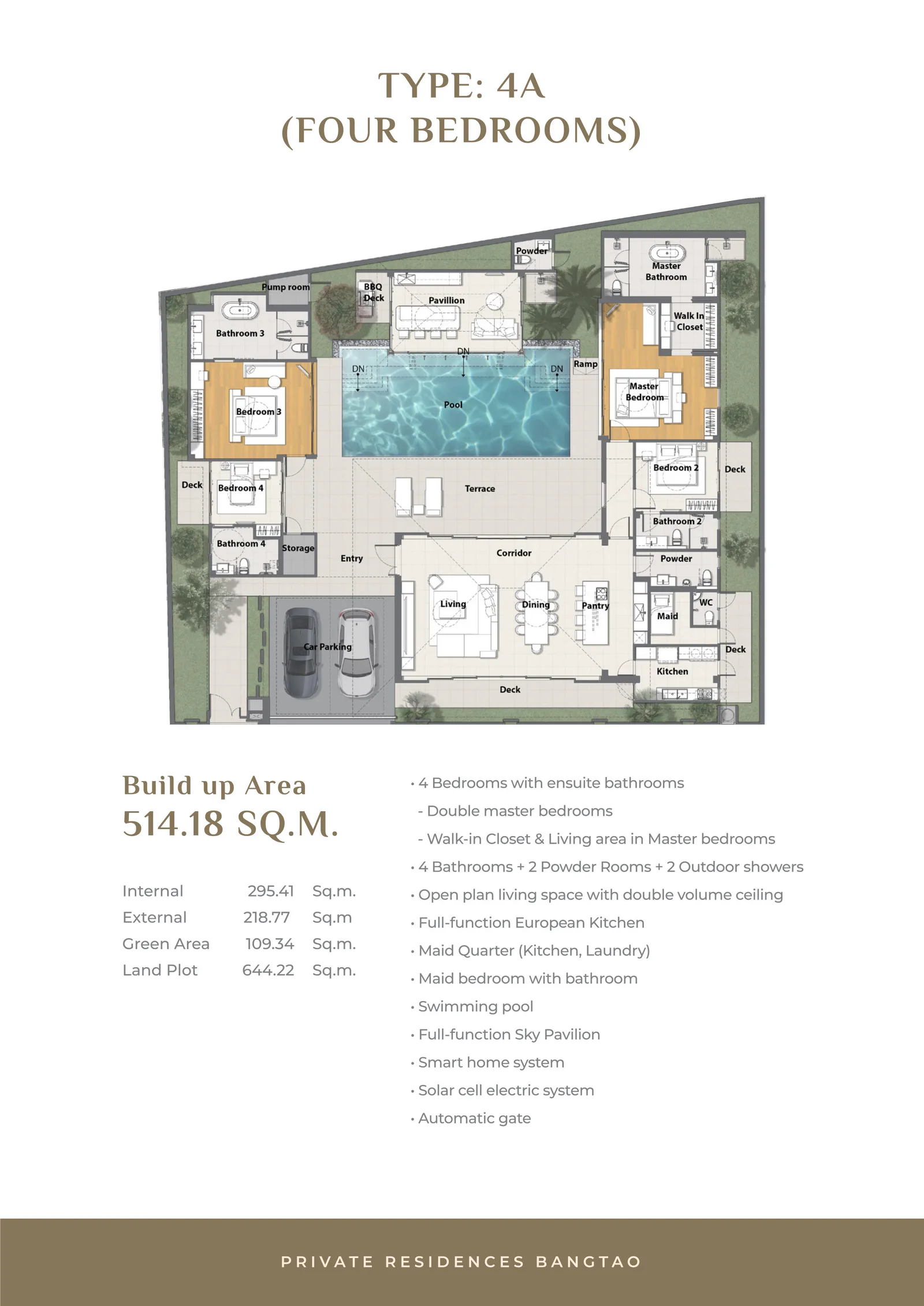 4-bedroom villa, 497 sqm