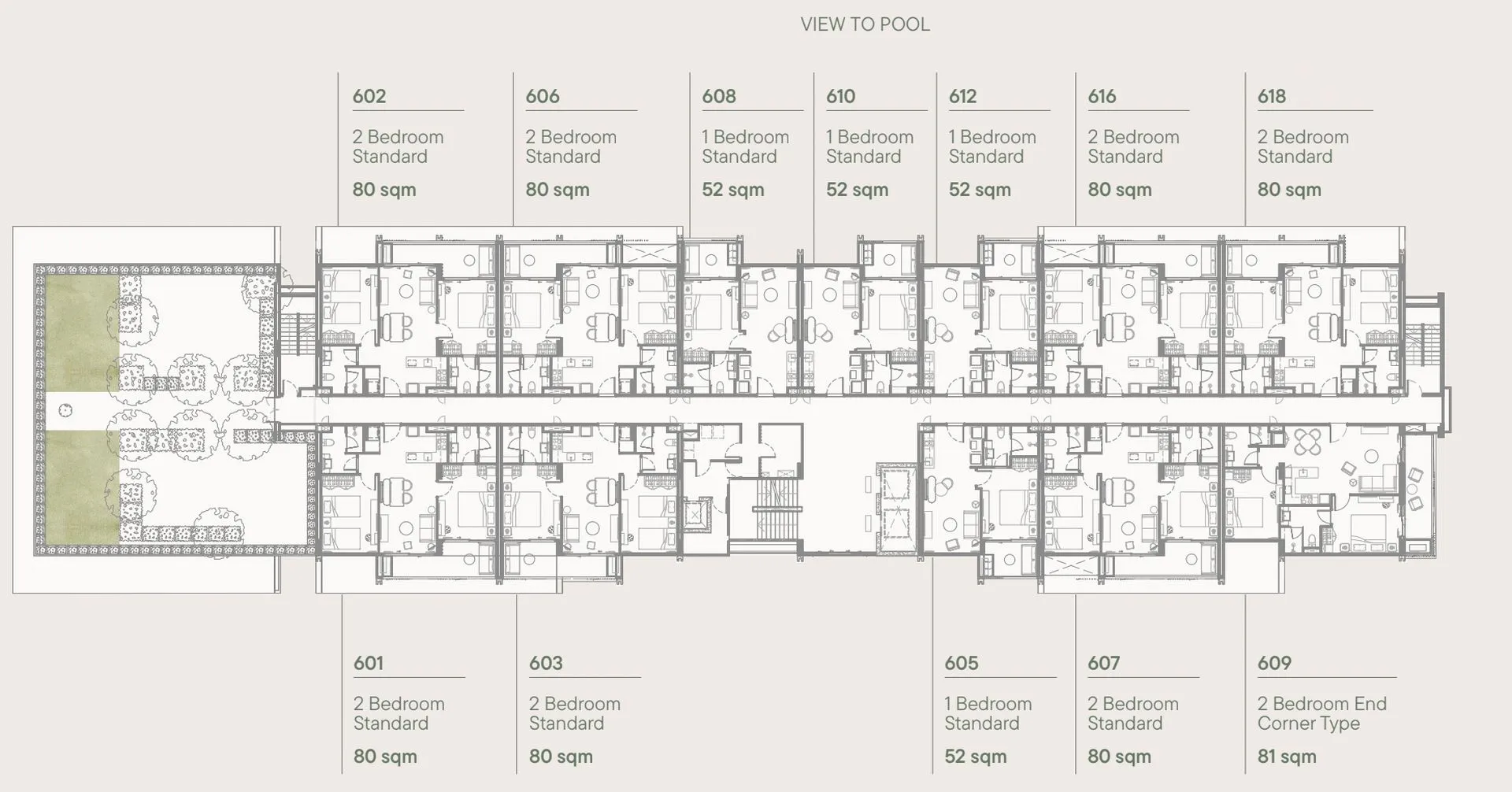 3-bedroom condo, 110 sqm