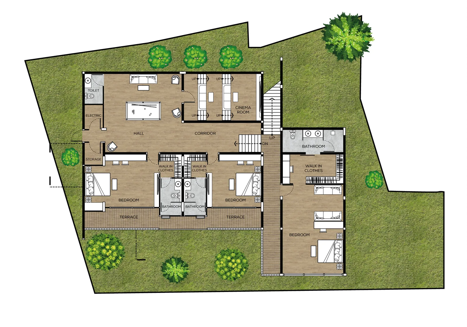 6-bedroom villa, 1050 sqm