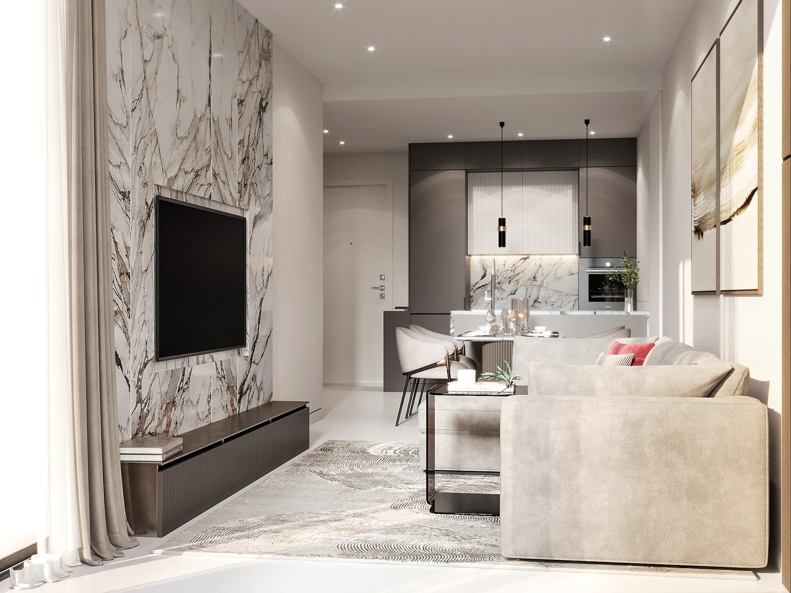 1-bedroom condo, 42 sqm