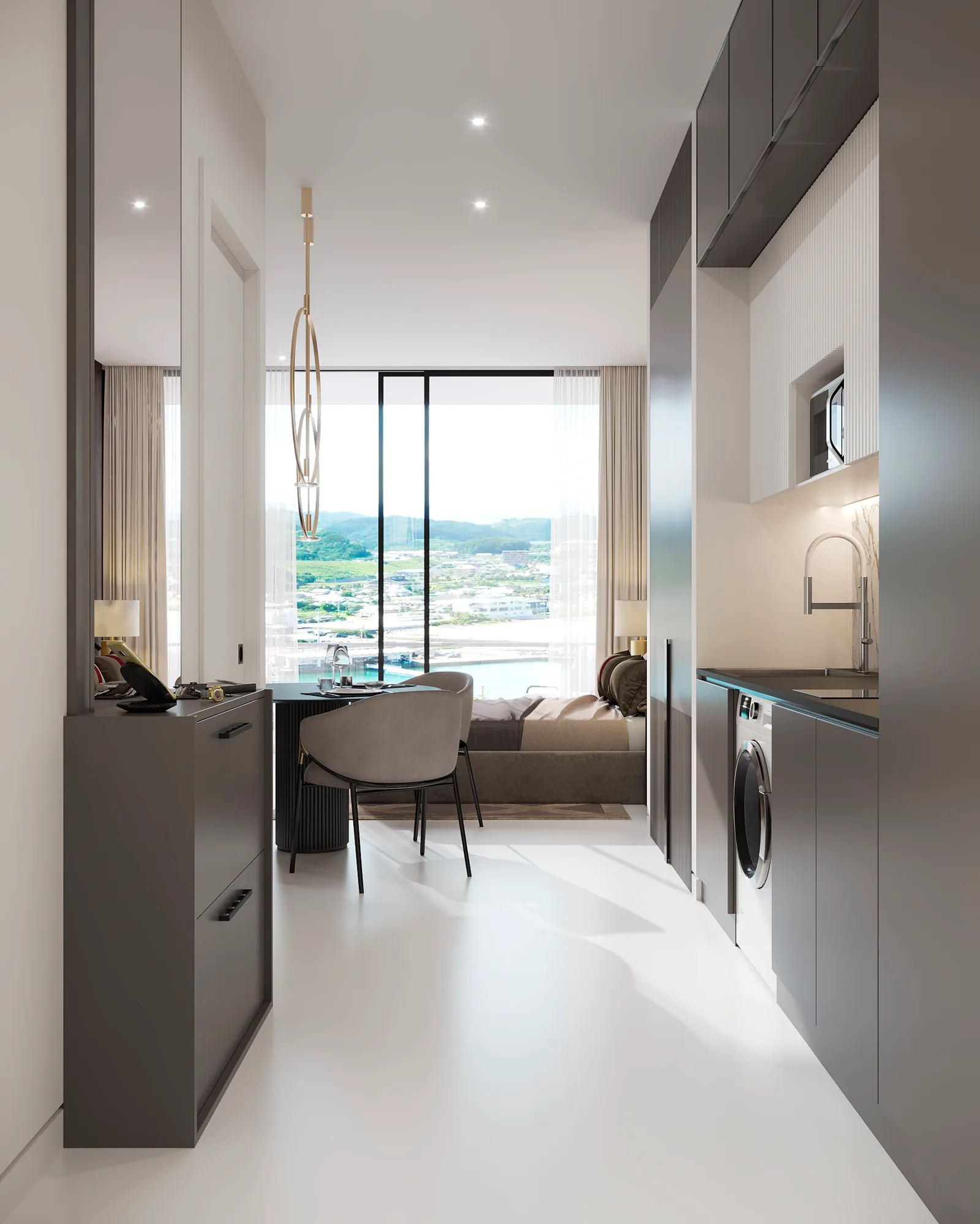 1-bedroom condo, 42 sqm