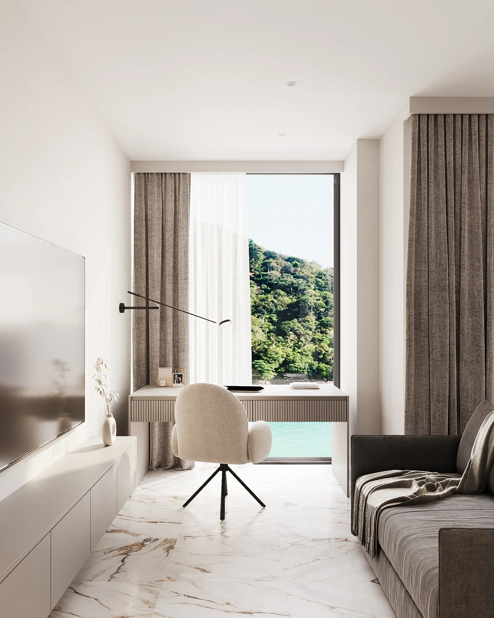 1-bedroom condo, 42 sqm
