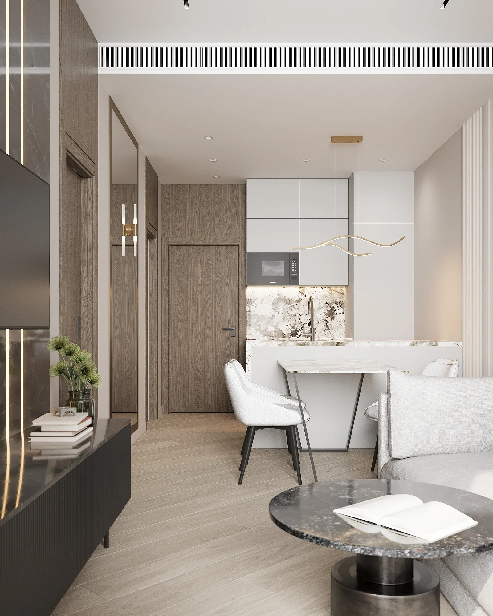 1-bedroom condo, 43 sqm