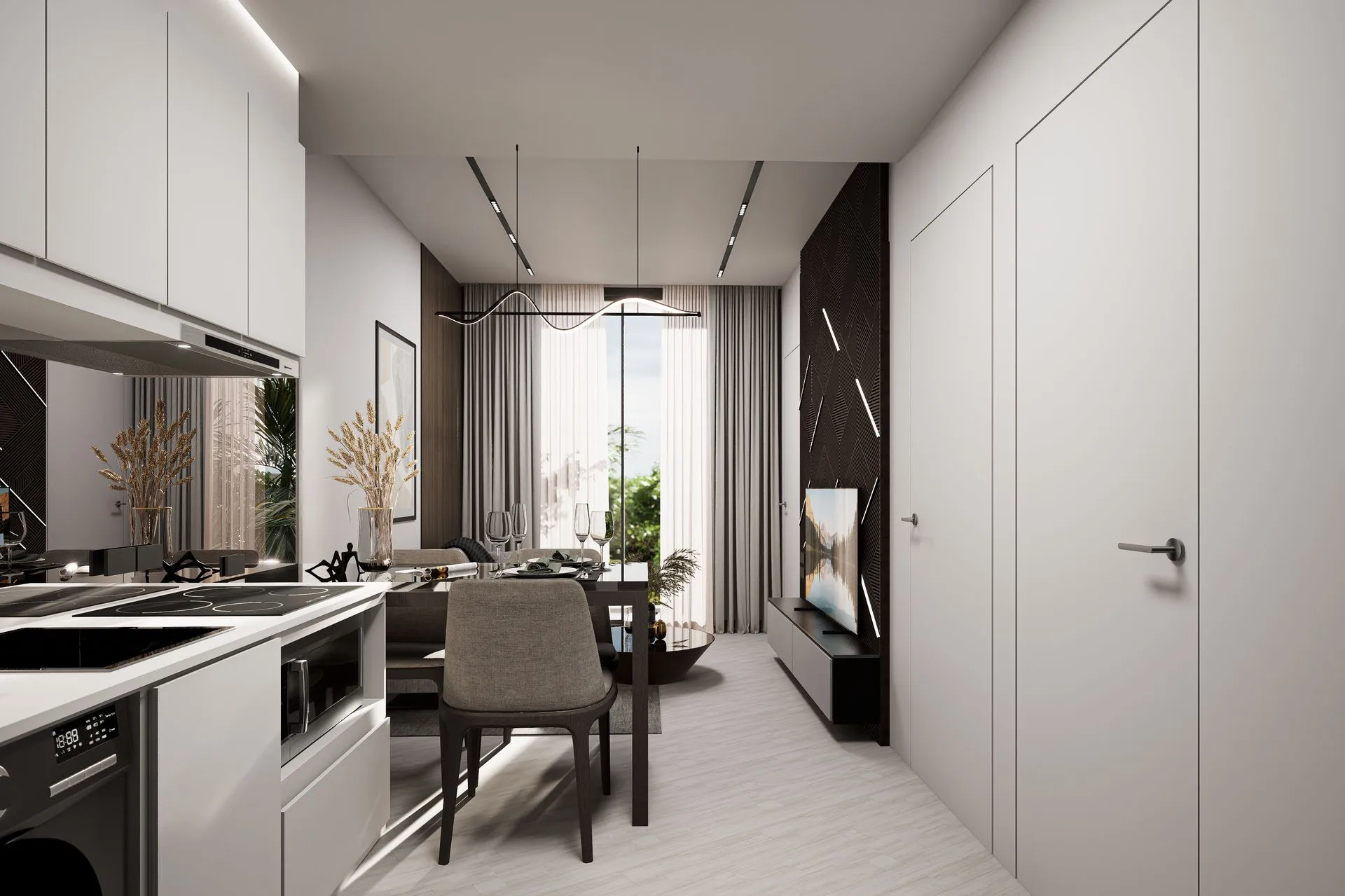 2-bedroom condo, 45 sqm
