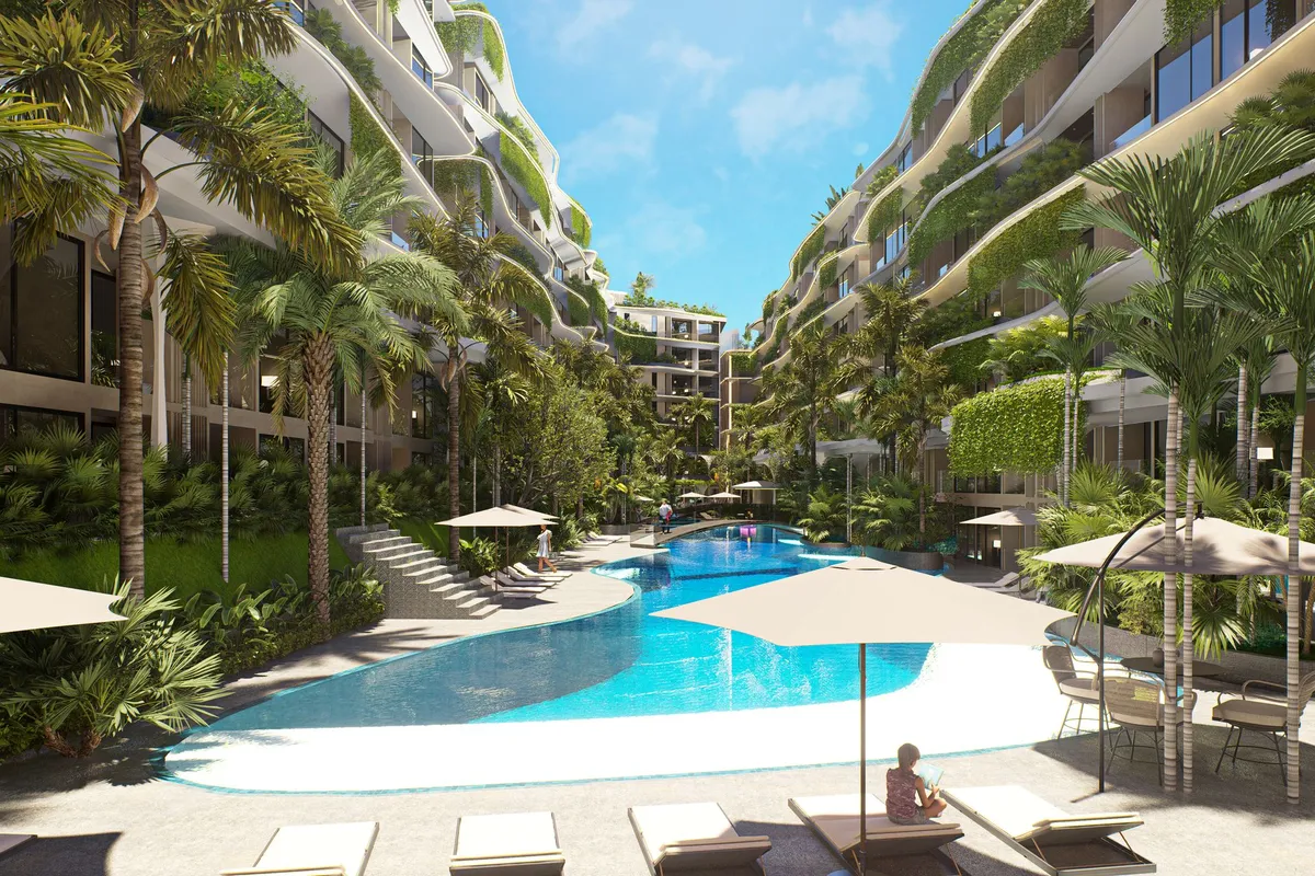 2-bedroom condo, 45 sqm