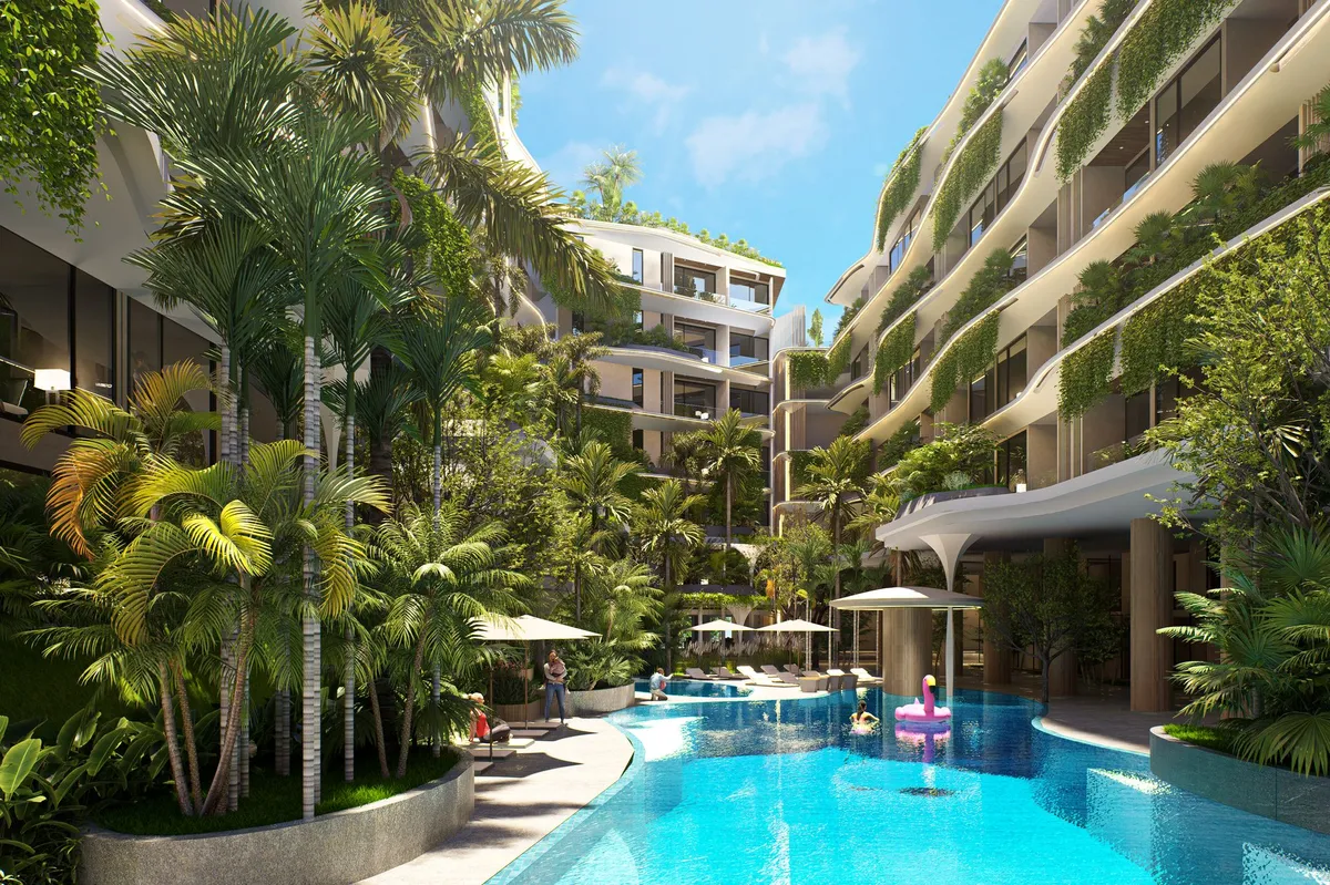2-bedroom condo, 45 sqm