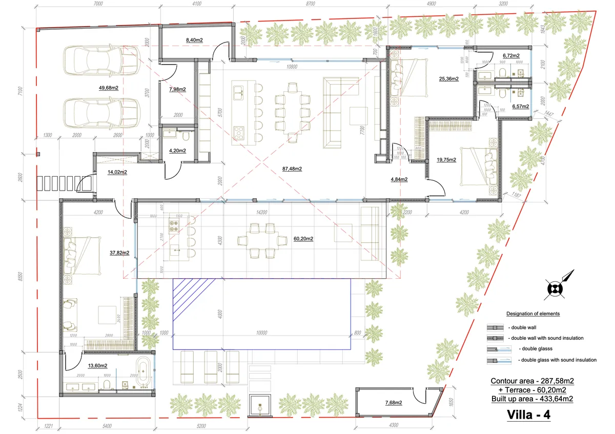 3-bedroom villa, 433 sqm
