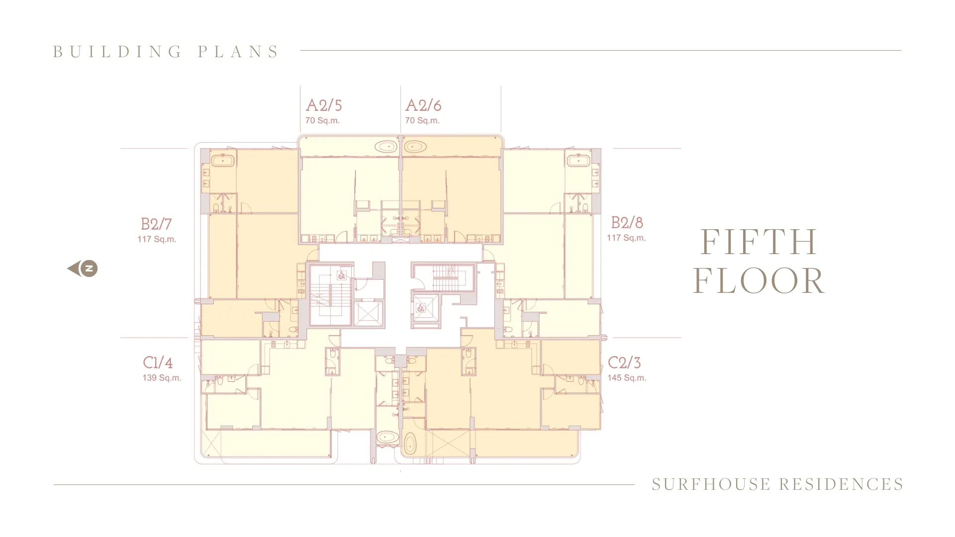 1-bedroom condo, 60 sqm