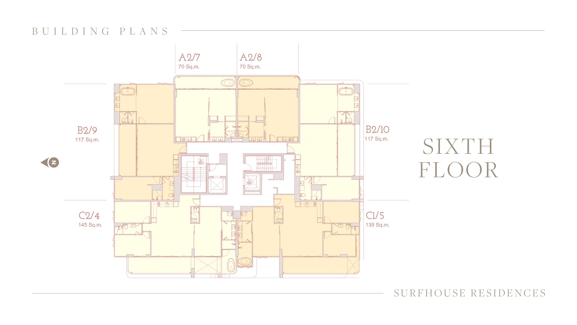 1-bedroom condo, 60 sqm