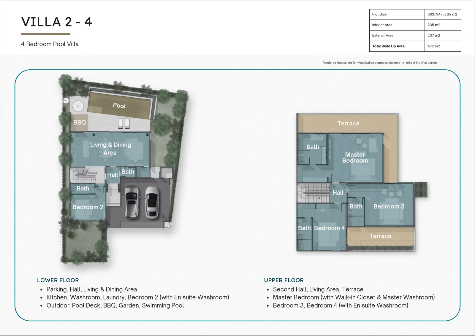 4-bedroom villa, 235 sqm