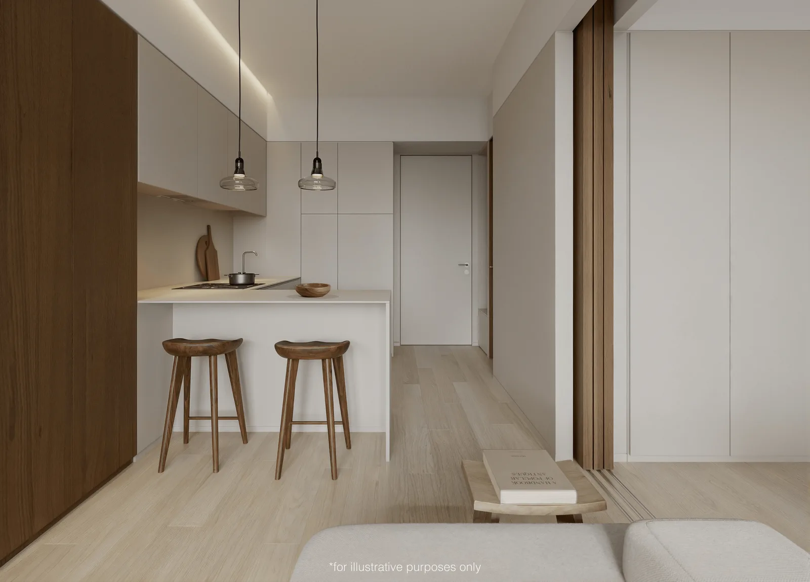 1-bedroom condo, 54 sqm