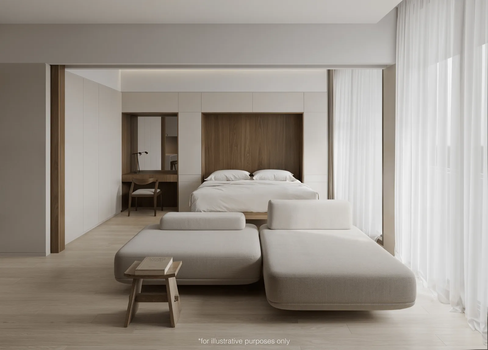 1-bedroom condo, 54 sqm