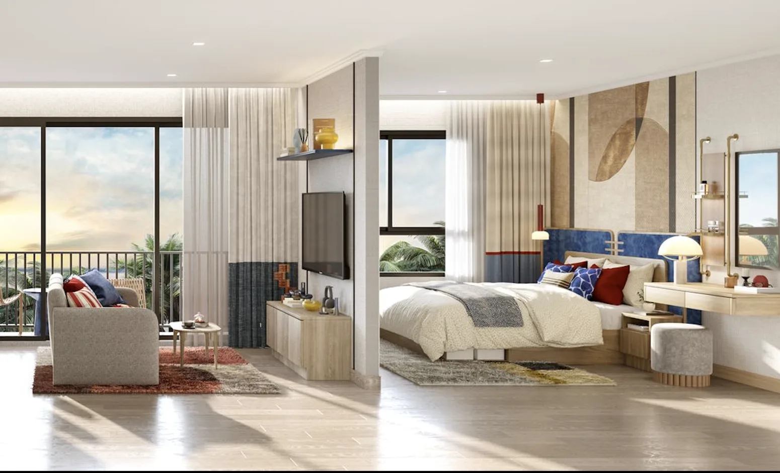 2-bedroom condo, 60 sqm