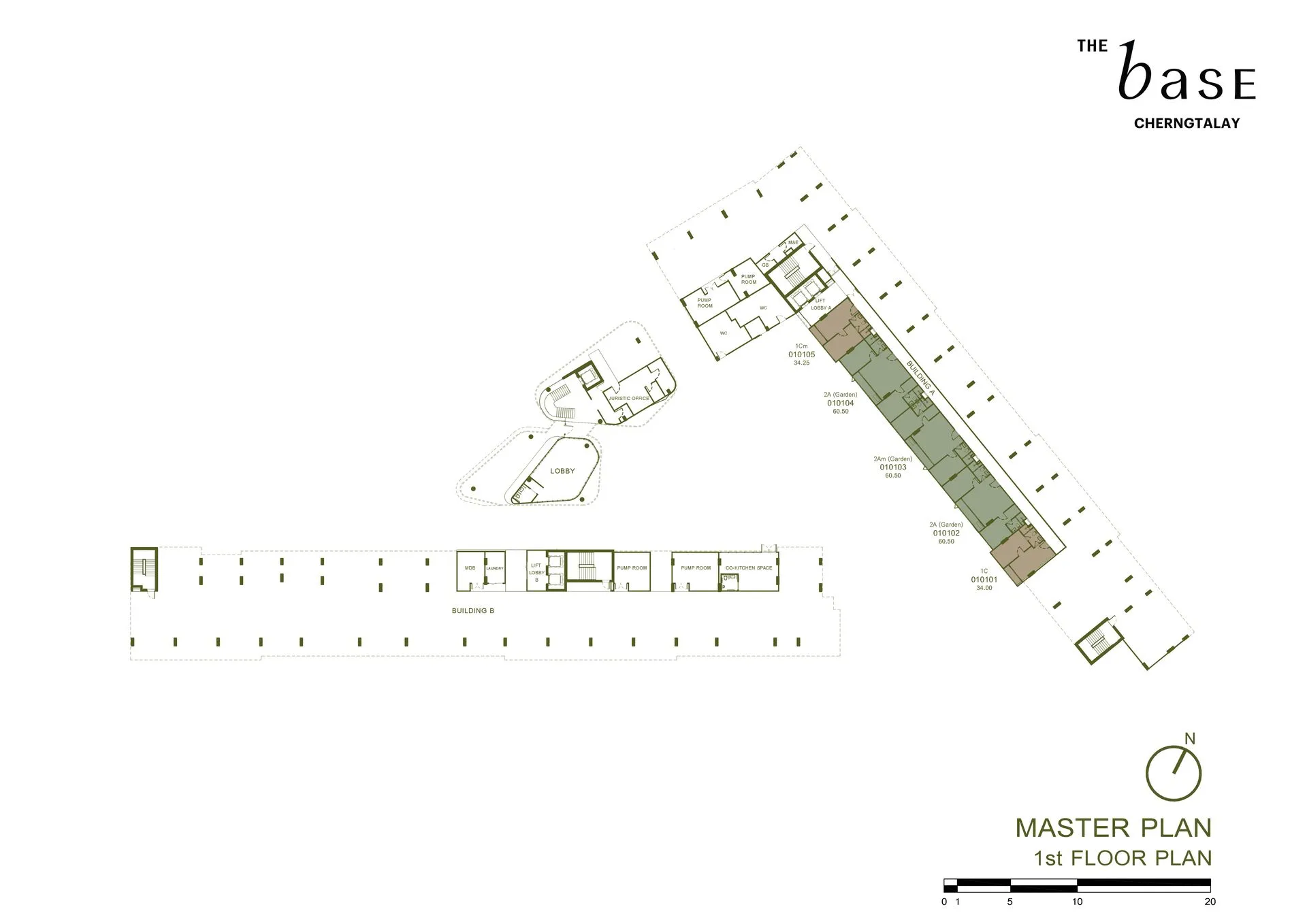 2-bedroom condo, 60 sqm