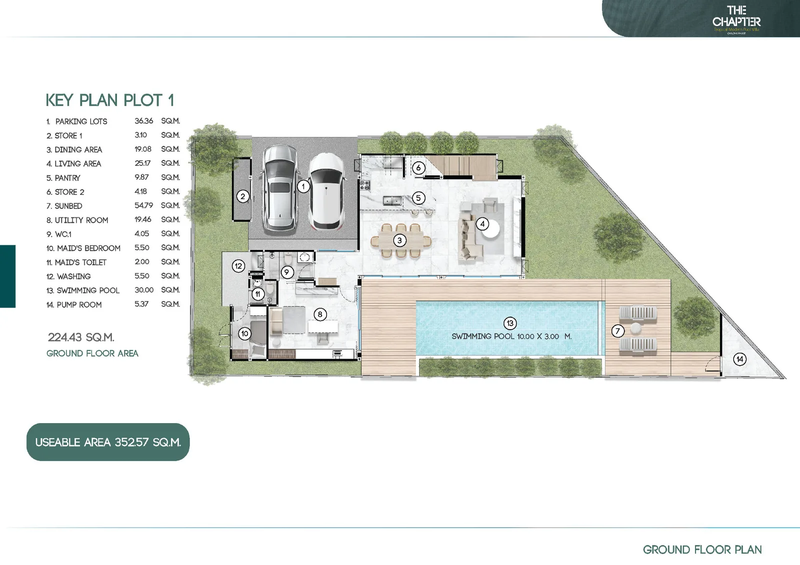 4-bedroom villa, 341 sqm