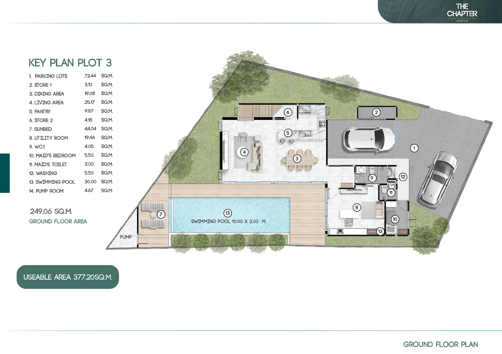 4-bedroom villa, 341 sqm