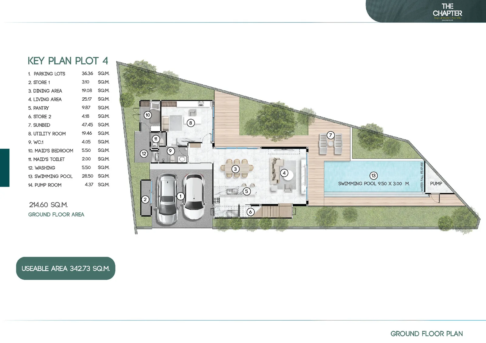 4-bedroom villa, 341 sqm
