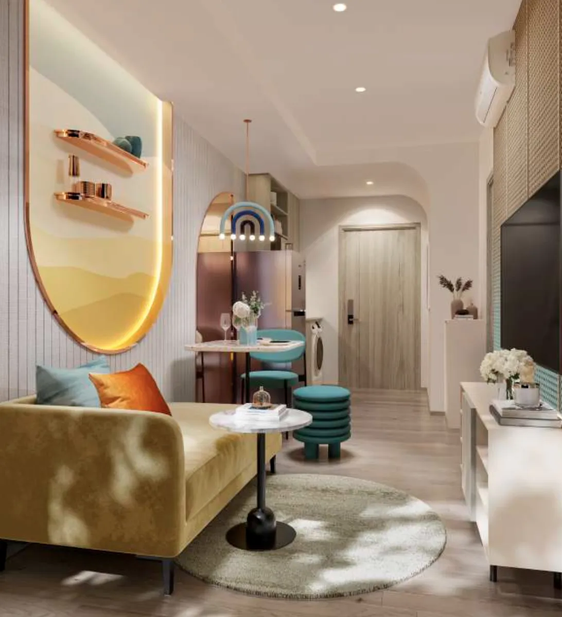 1-bedroom condo, 35 sqm