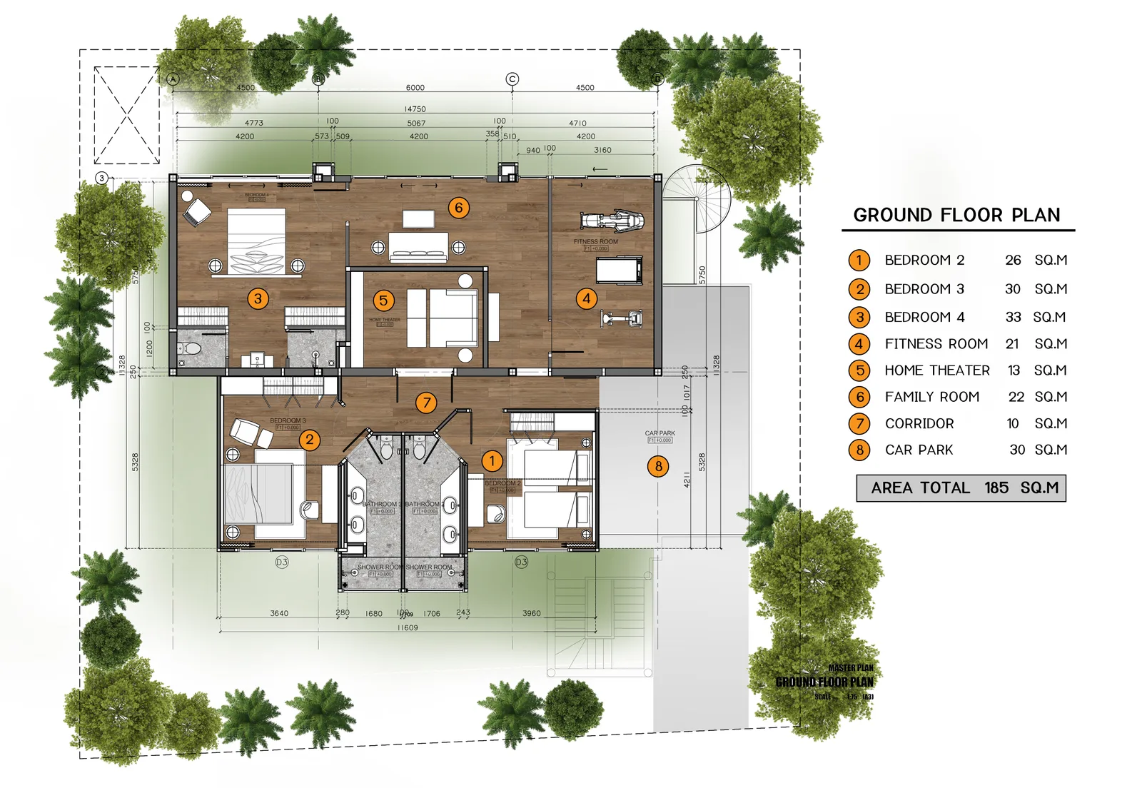 4-bedroom villa, 471 sqm