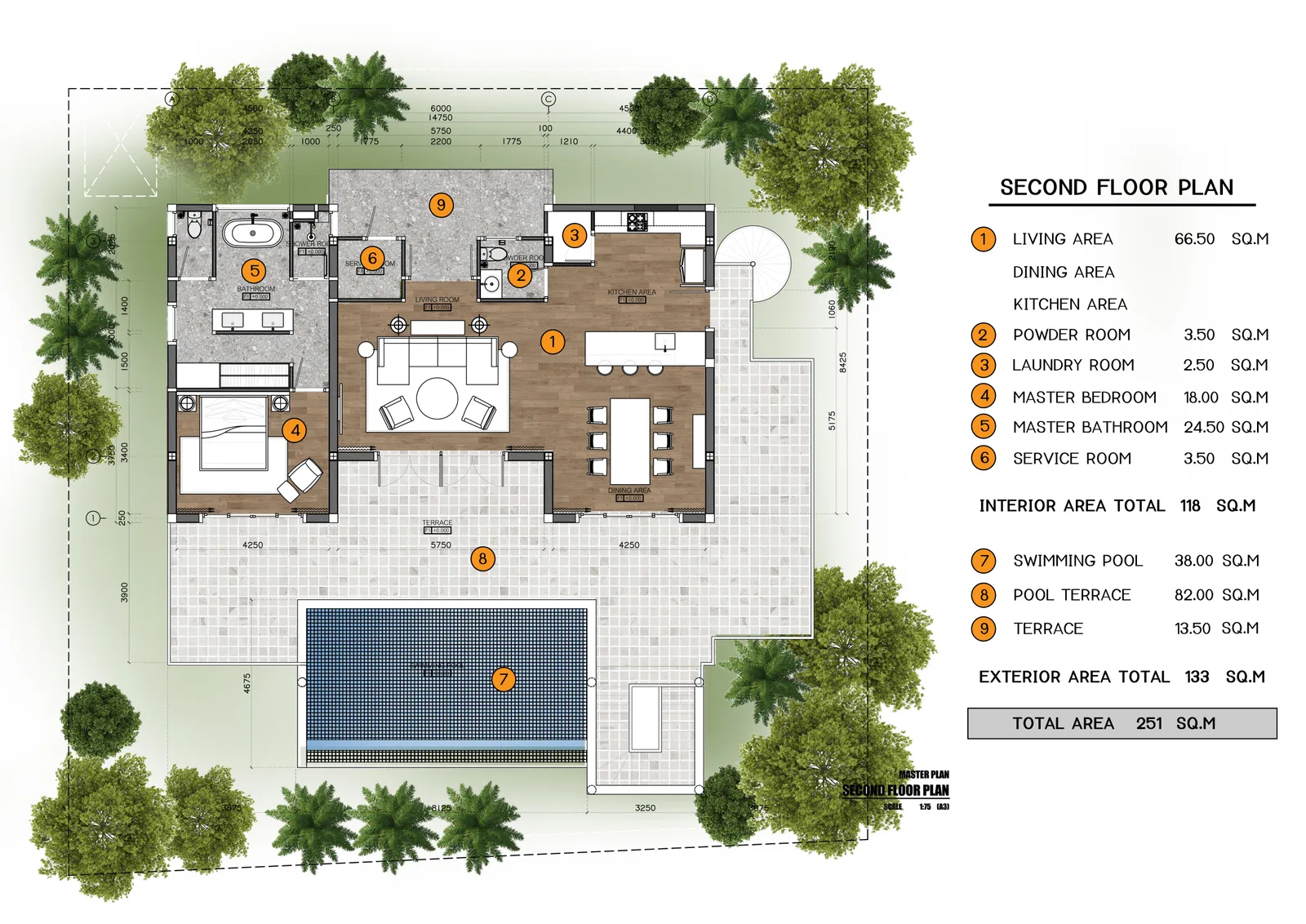 4-bedroom villa, 471 sqm