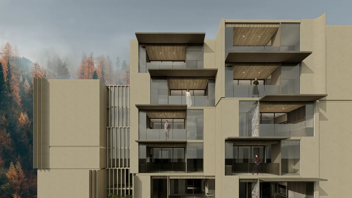 1-bedroom penthouse, 109 sqm
