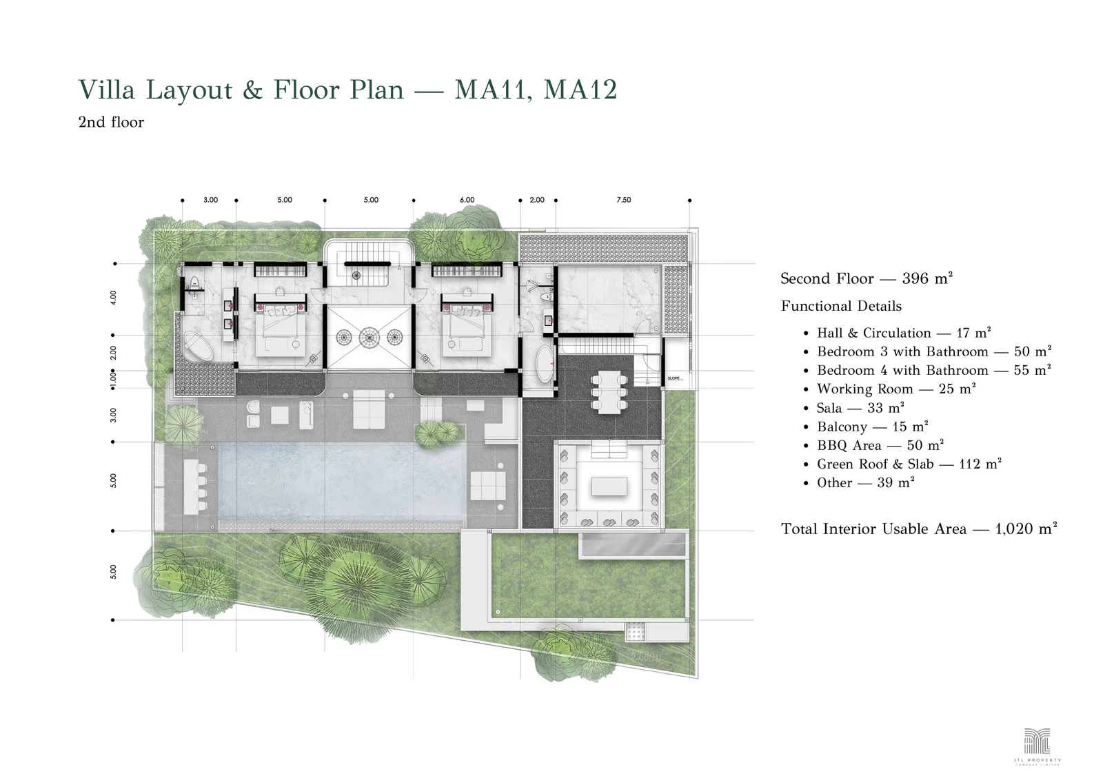 5-bedroom villa, 413 sqm