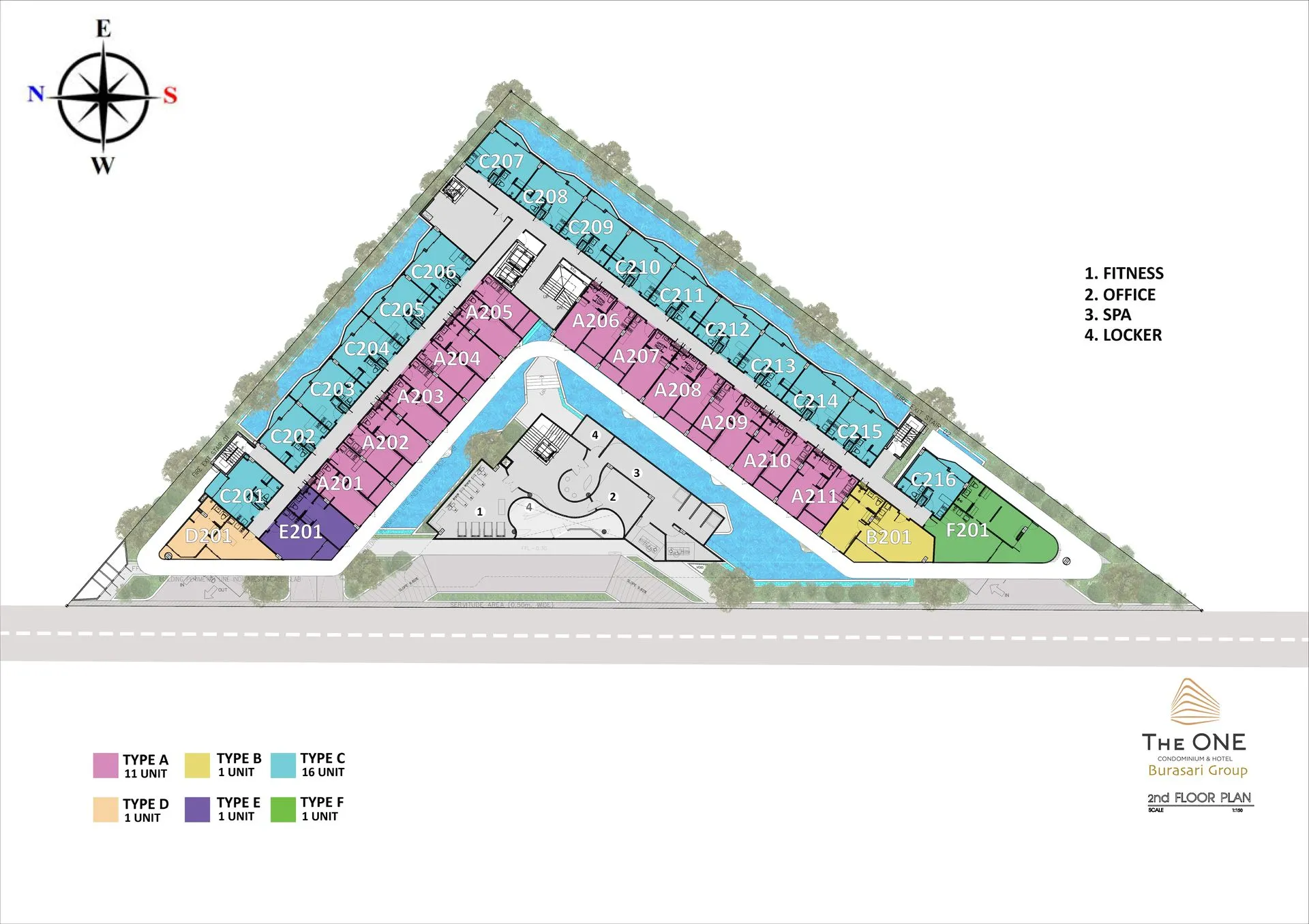 1-bedroom condo, 30 sqm
