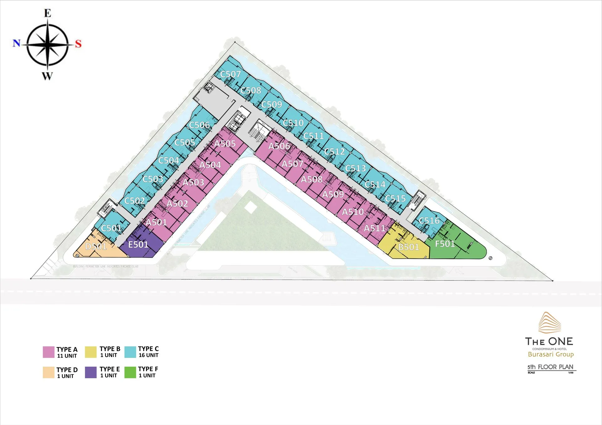 1-bedroom condo, 30 sqm
