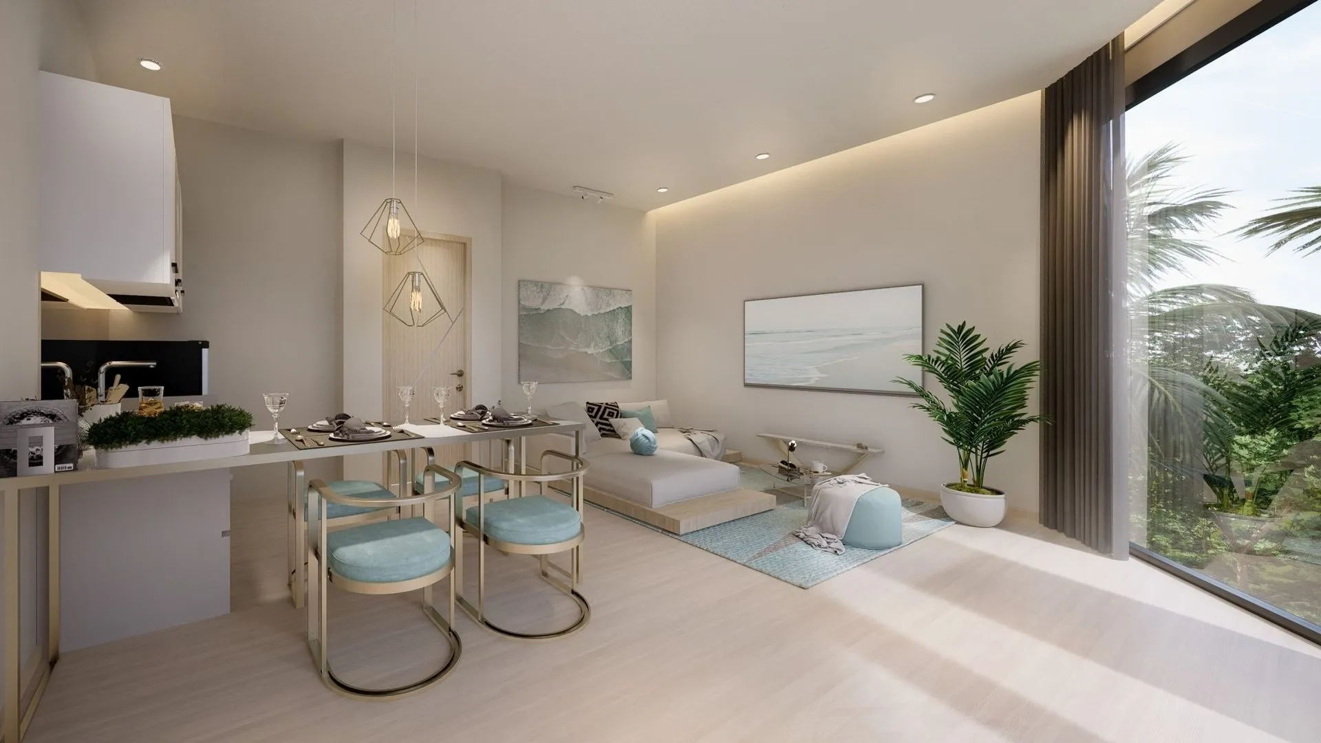 2-bedroom condo, 54 sqm