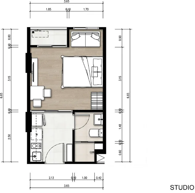Studio, 25 sqm