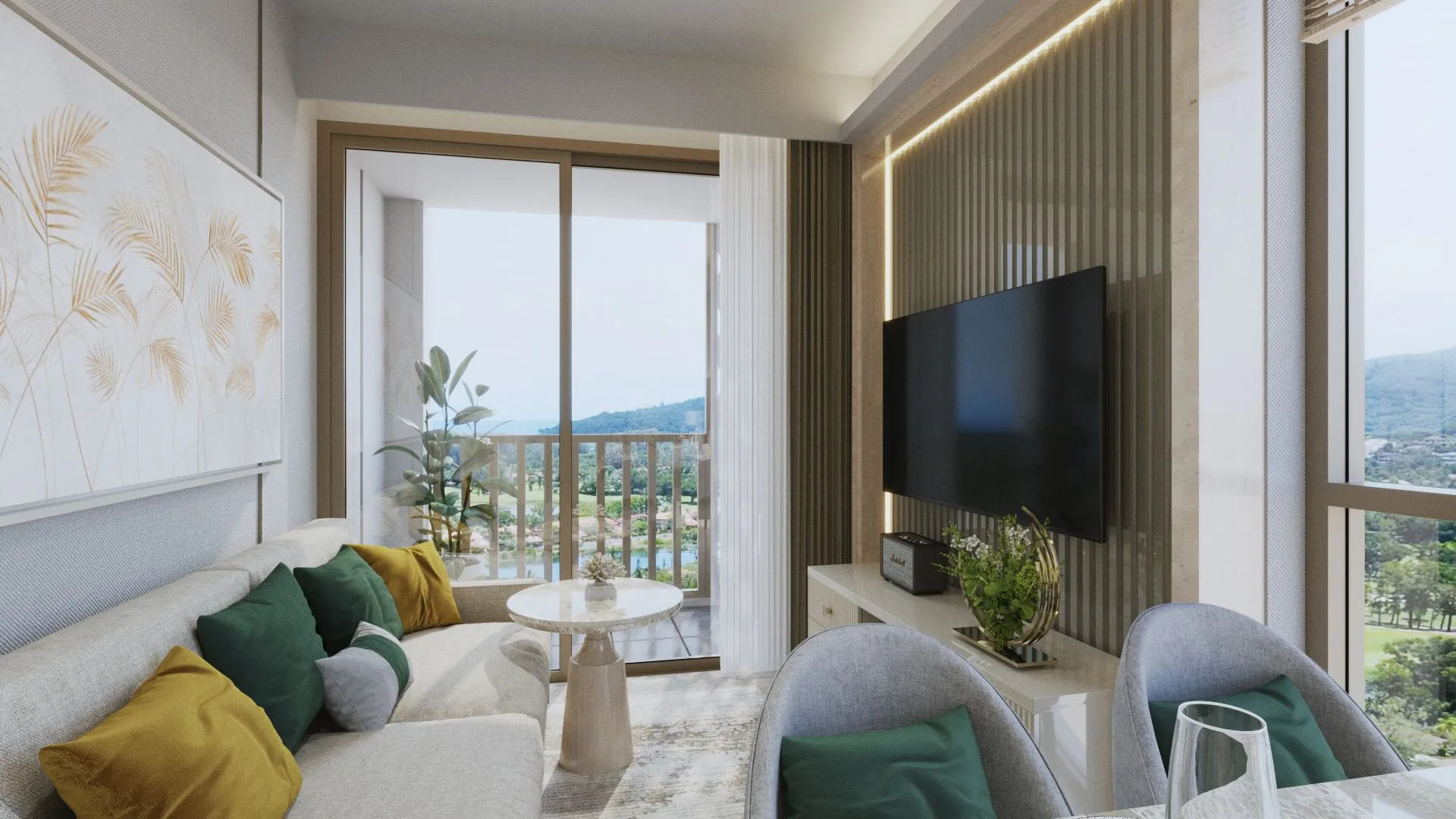 1-bedroom condo, 40 sqm
